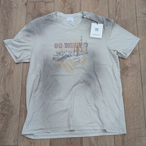 $250 Mens Isabel Marant "Honore" Graphic Linen T-Shirt Beige Large